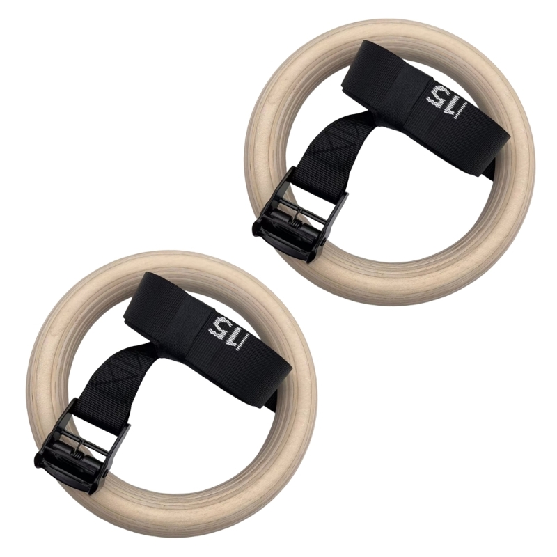 Gymnastic Rings Wooden - Q84C Cincin Senam Kayu yang Dapat