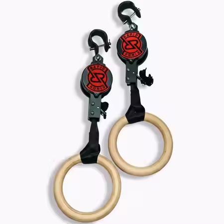 Gymnastic Rings Wooden - Ring Senam Birch Fitness, Beban Berat,