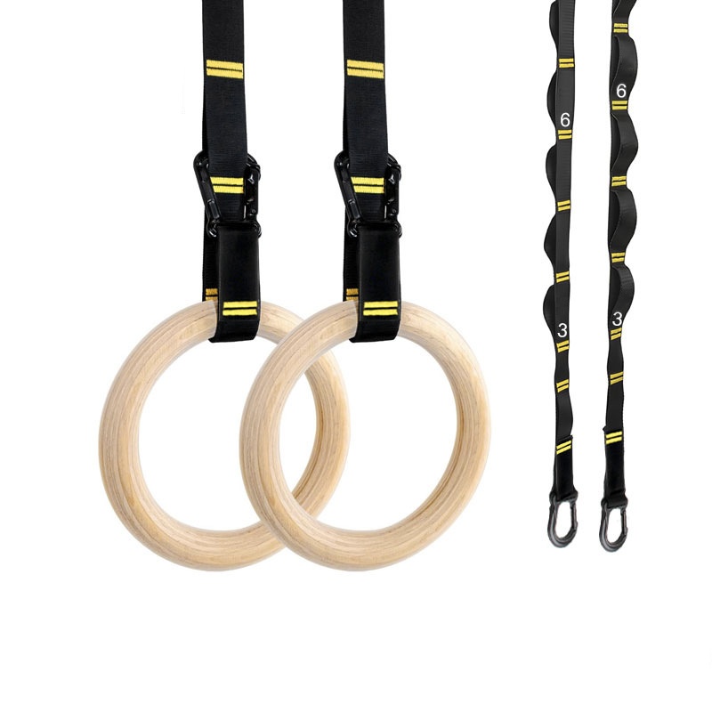 Gymnastic Rings Wooden - Cincin Senam Pull-up 28mm 32mm, Cincin