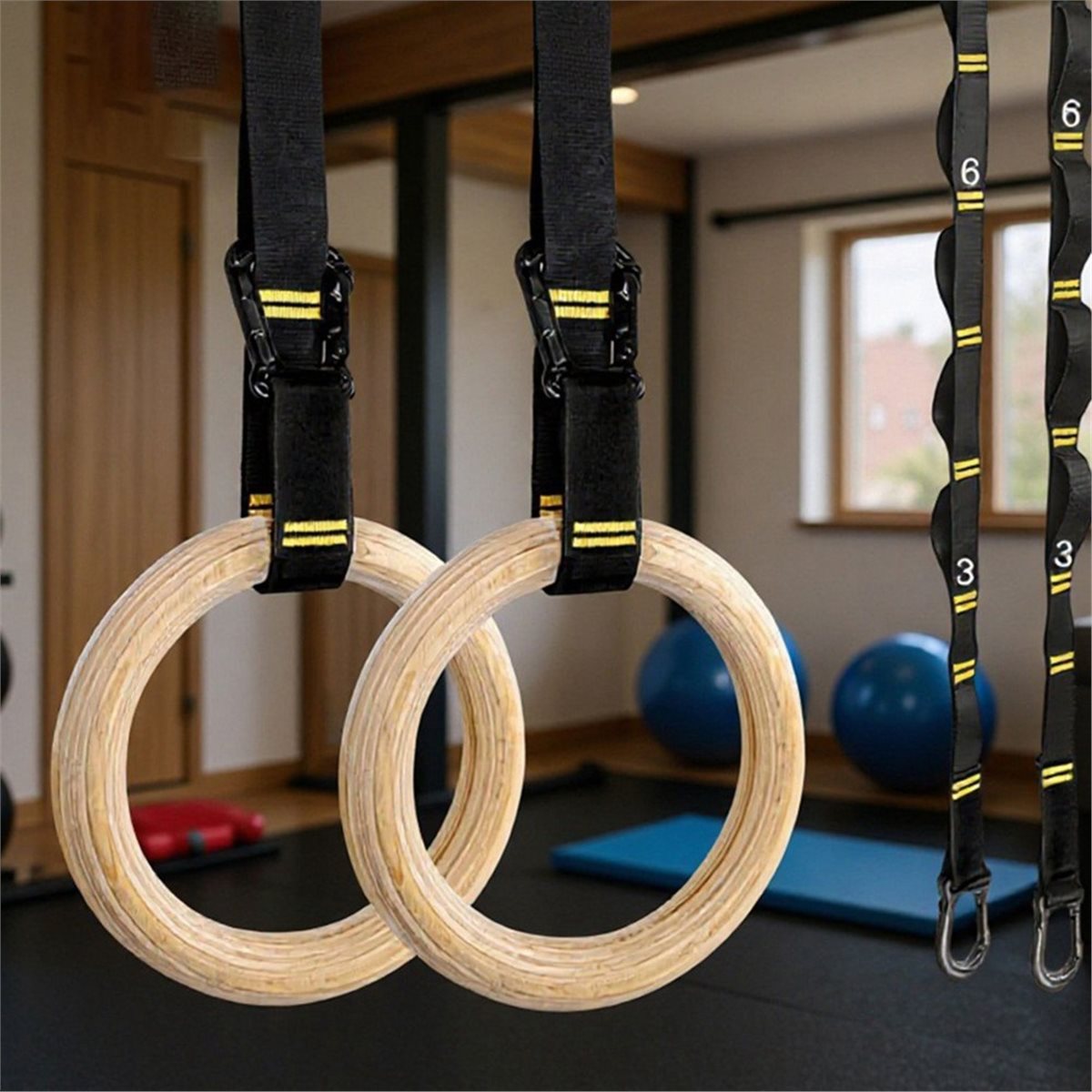 Promo Musim Panas 2Pcs Ring Se - Gymnastic Rings Wooden ulasan dan harga