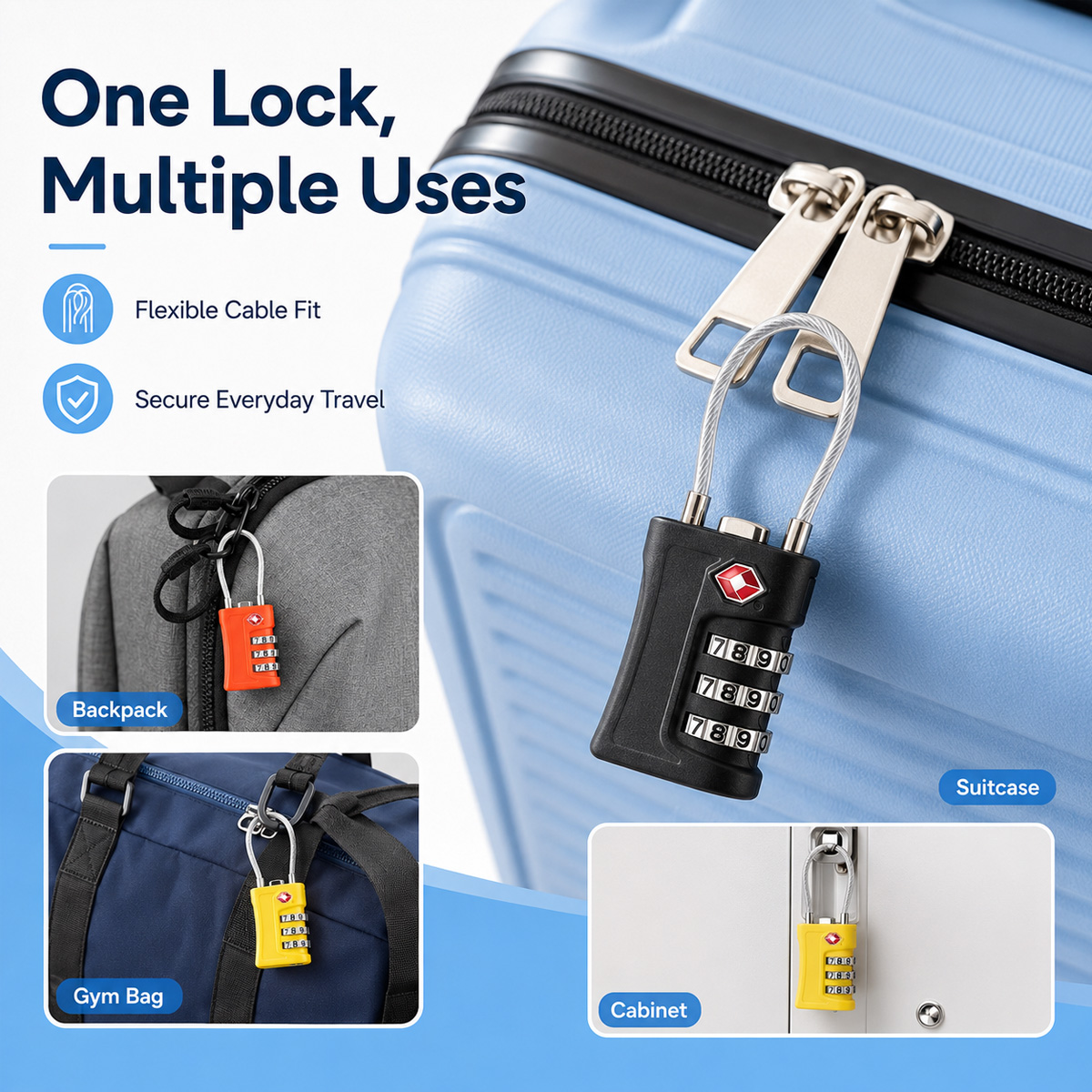 Kunci Bagasi yang Disetujui TS - Home Gym Cable ulasan dan harga