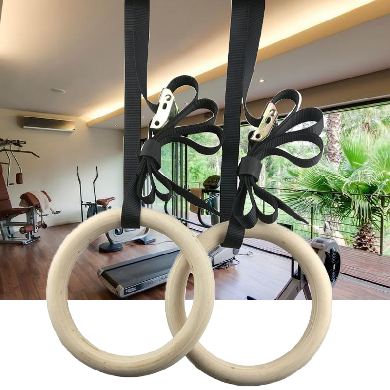 Cincin Senam Kebugaran dengan  - Gymnastic Rings Wooden ulasan dan harga