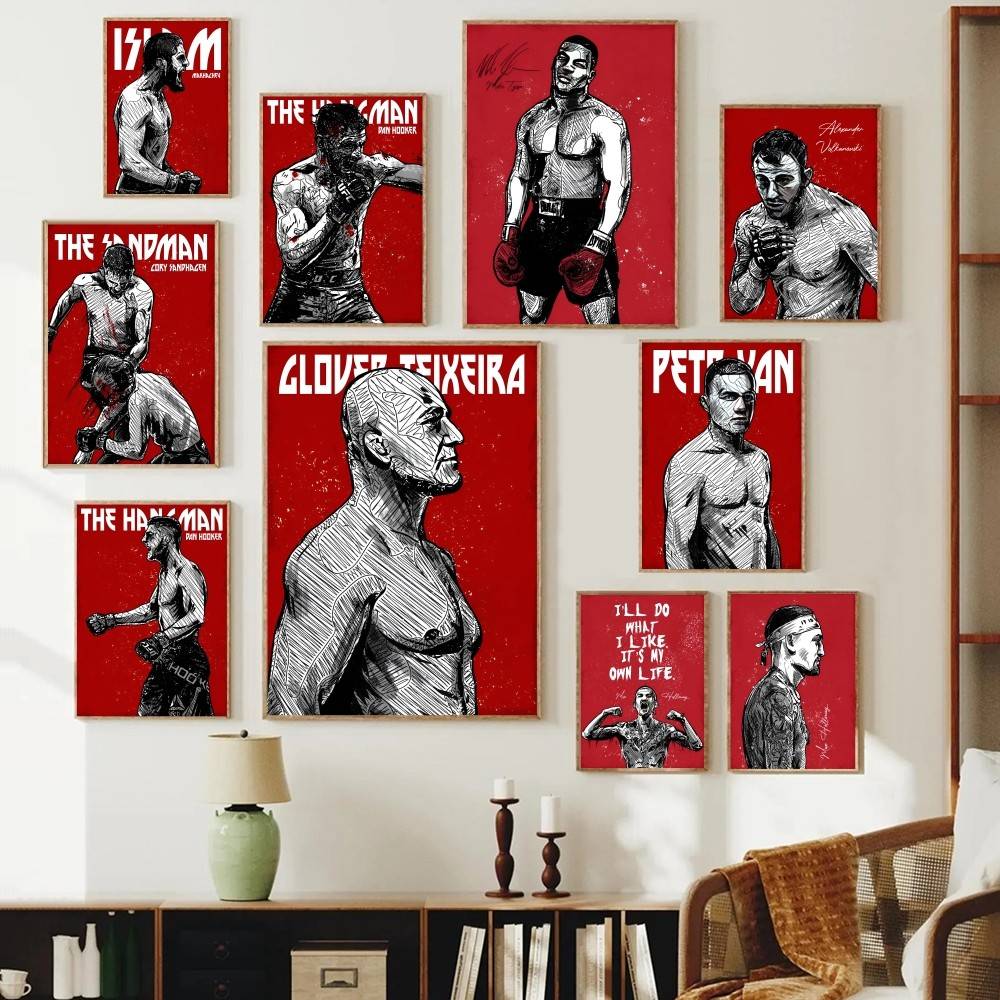 Poster Kertas Atlet Petarung B - Home Gym Quotes ulasan dan harga