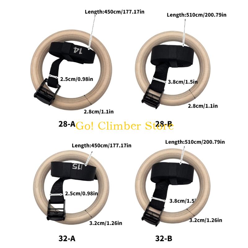 Q84C Cincin Senam Kayu yang Da - Gymnastic Rings Wooden ulasan dan harga