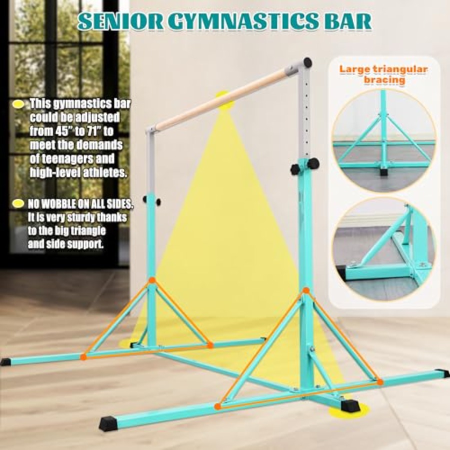 Bar Gimnastik untuk latihan gy - Gymnastic Rings Wooden ulasan dan harga