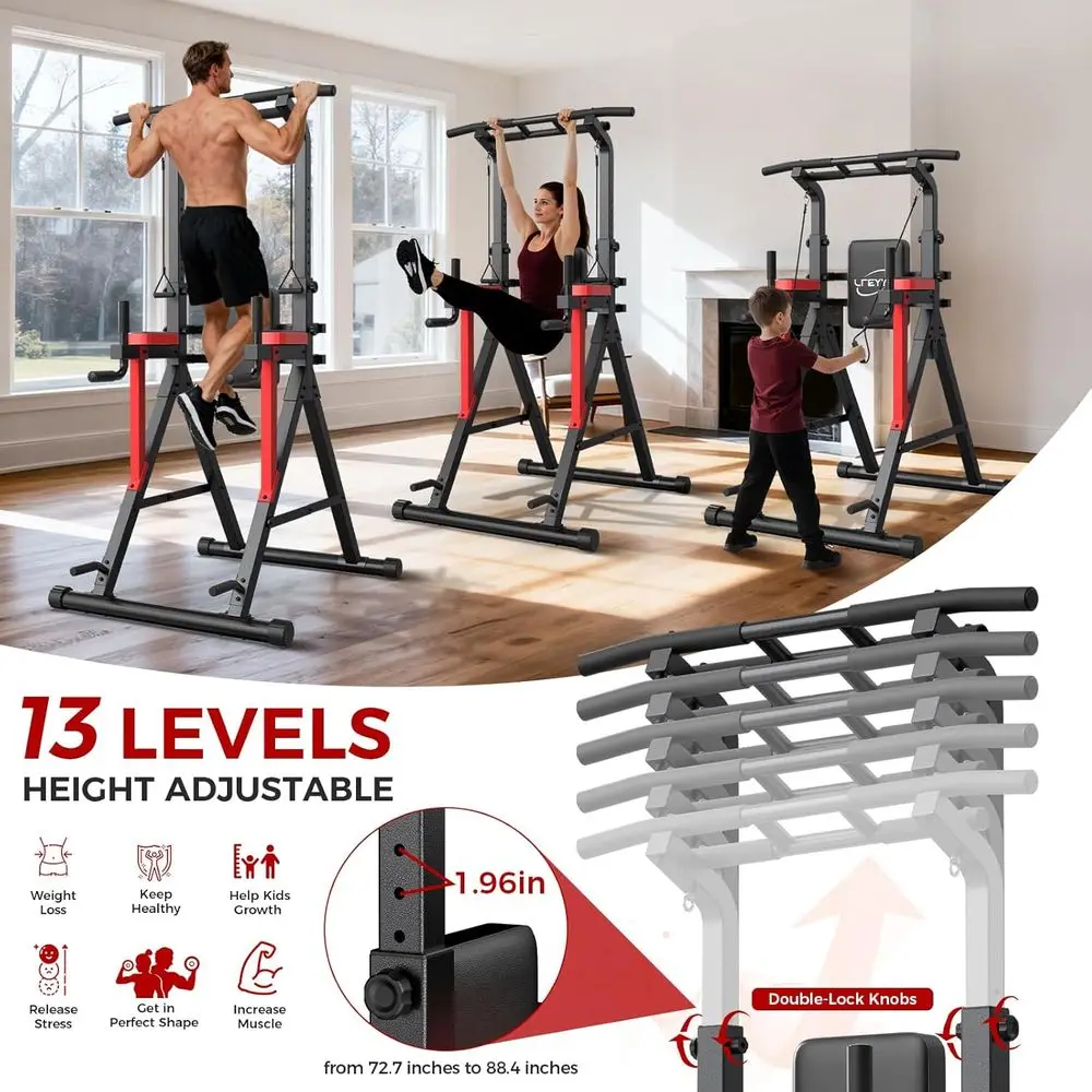 Stasiun Dip dengan Ketinggian  - Home Gym Multi Station ulasan dan harga