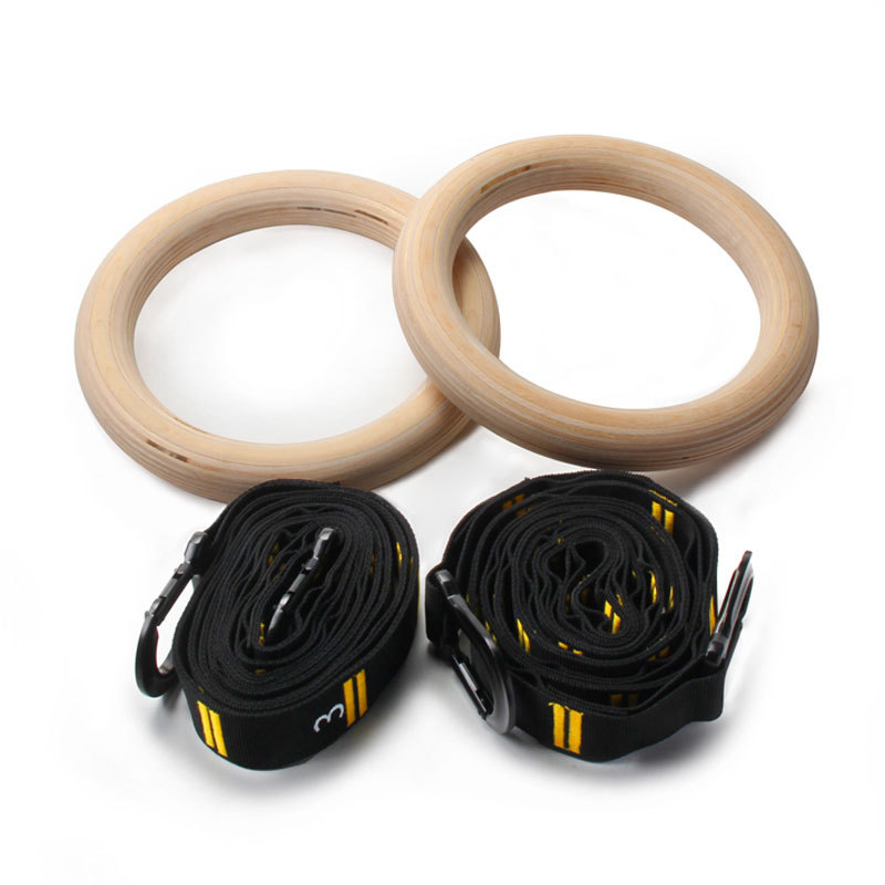 Cincin Senam Pull-up 28mm 32mm - Gymnastic Rings Wooden ulasan dan harga