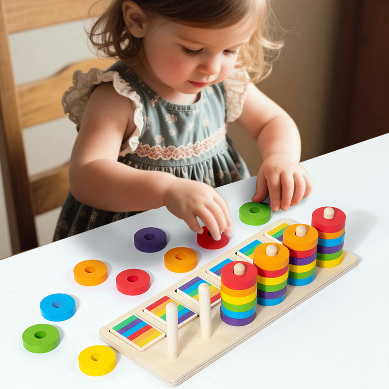 Permainan Pencocokan Warna Pel - Gymnastic Rings Wooden ulasan dan harga