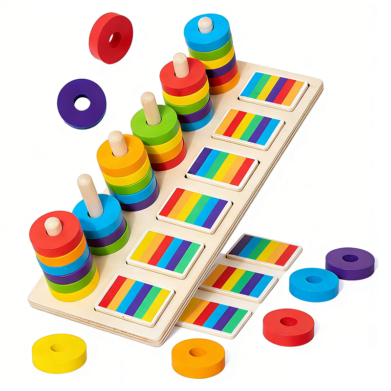 Permainan Pencocokan Warna Pel - Gymnastic Rings Wooden ulasan dan harga
