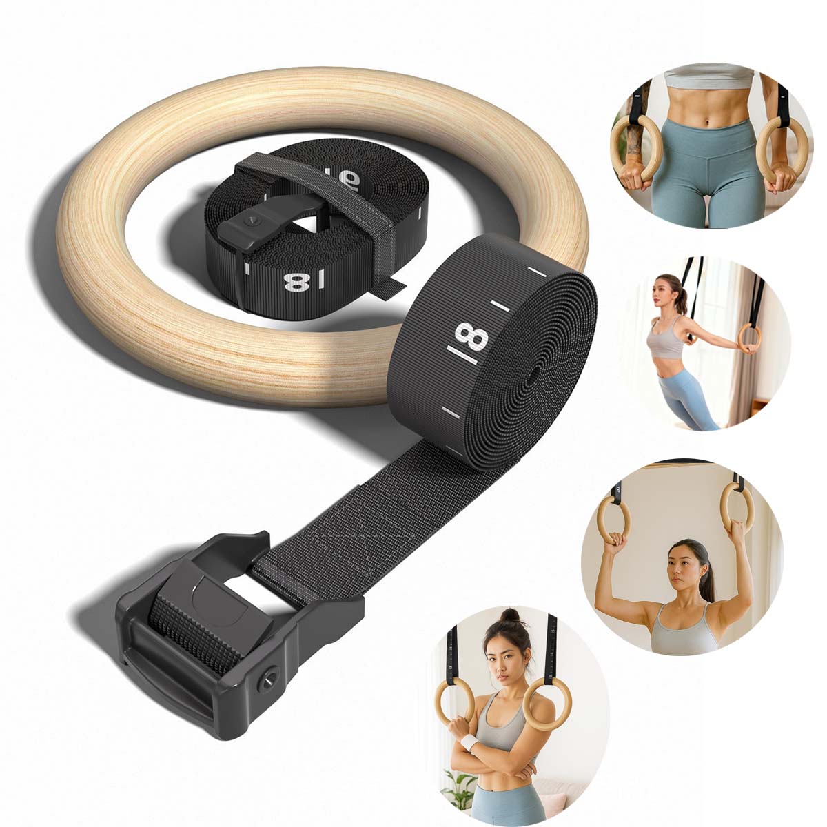 Ring Senam Kayu yang Dapat Dis - Gymnastic Rings Wooden ulasan dan harga
